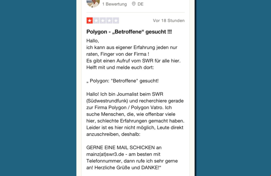 Alptraum Wasserschaden – Medienbeitrag SWR „Marktcheck“ – Vervollständigung der „vergessenen“ Fakten